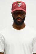 Love Sight Corduroy Snapback Hat - Burgundy image 1