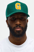 1St Gold Textured Structured Snapback Hat - Green/combo image 1
