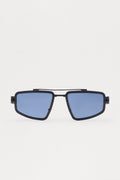 Engineered Aviator Metal Frame Sunglasses - Black image 1