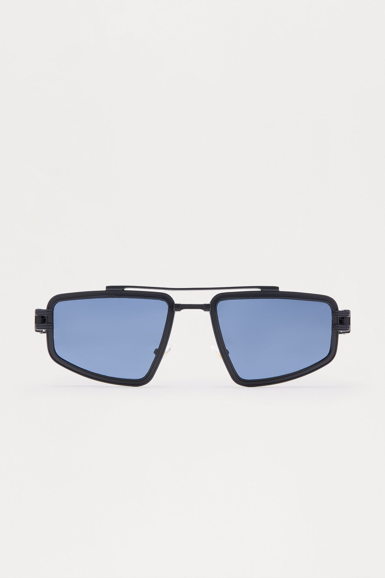 Engineered Aviator Metal Frame Sunglasses - Black image 1