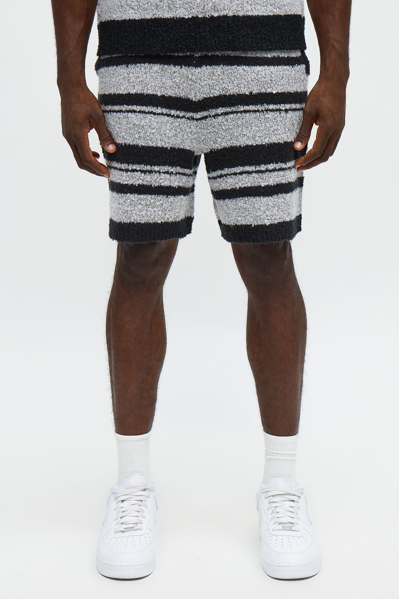 Meadows Striped Shorts - Black/Grey image 1