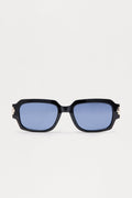 On Task Square Frame Colored Lens Sunglasses - Black image 1
