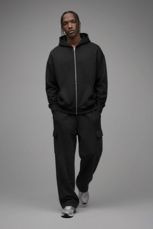 410 Baggy Cargo Sweatpants - Black image 1