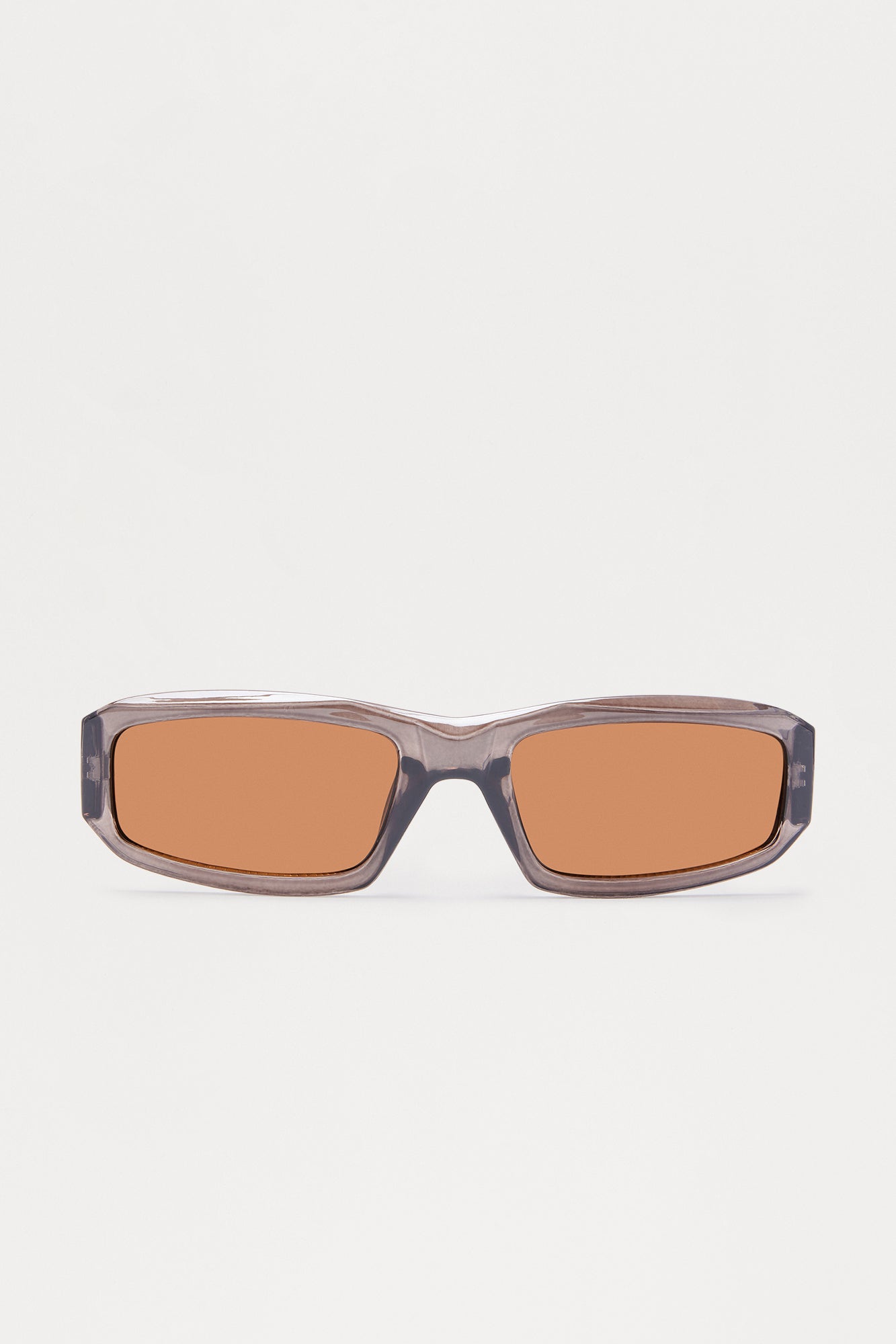 Tinted Round Frame Color Lens Sunglasses - Grey image 1