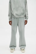 Acid Wash Heavyweight Slim Flare Sweatpants - Sage image 1