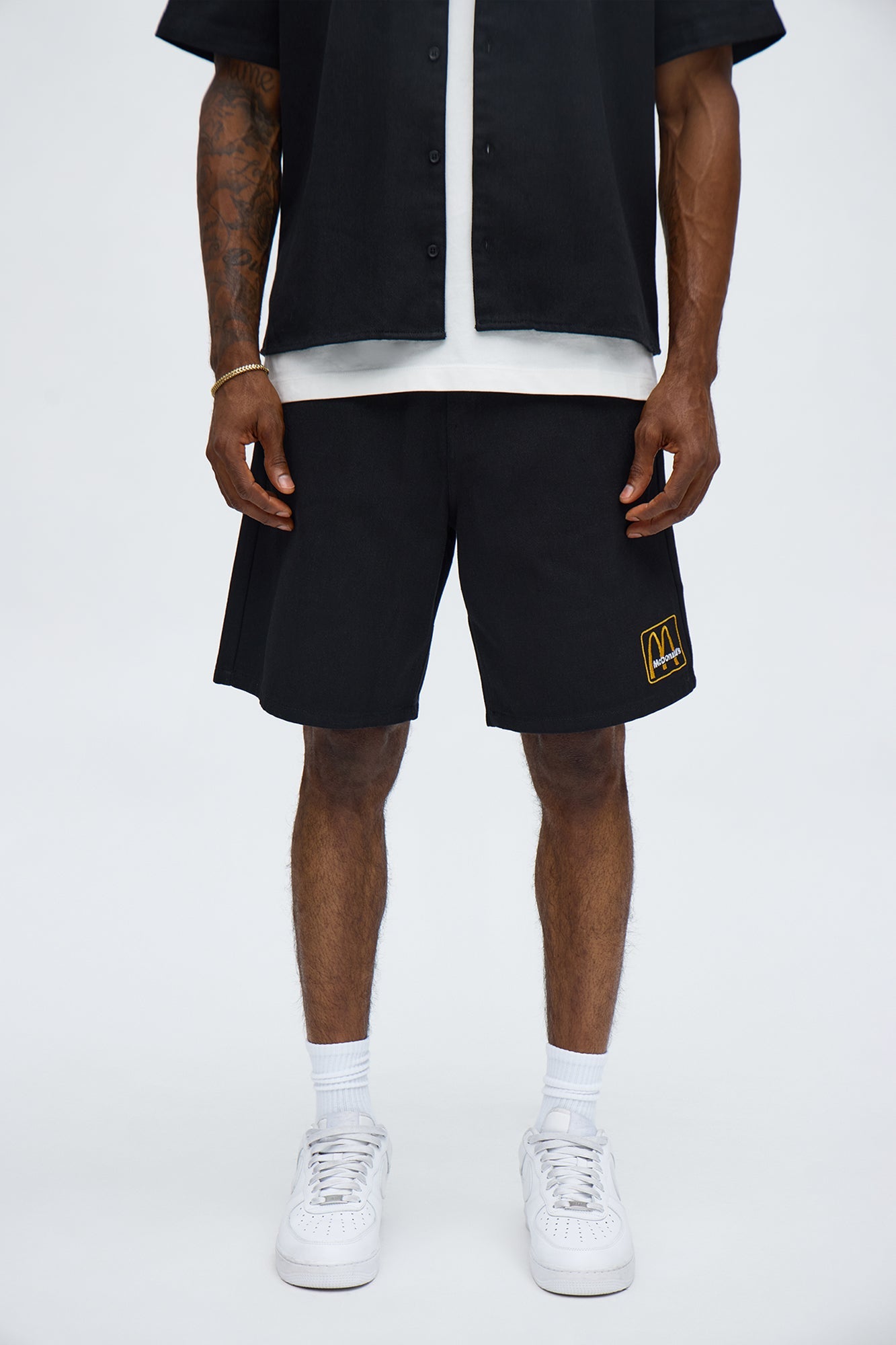 McDonalds Relaxed Denim Shorts - Black image 1