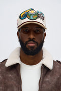 Camp Badge Structured Snapback Hat - Stone/Combo image 1