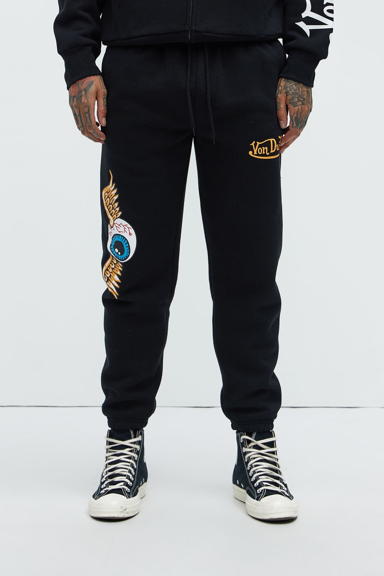 Von Dutch Lost Angels Sweatpants - Black image 1