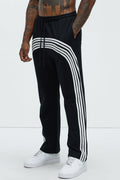 Tyson Race Course Striped Sweatpants - Black image 1