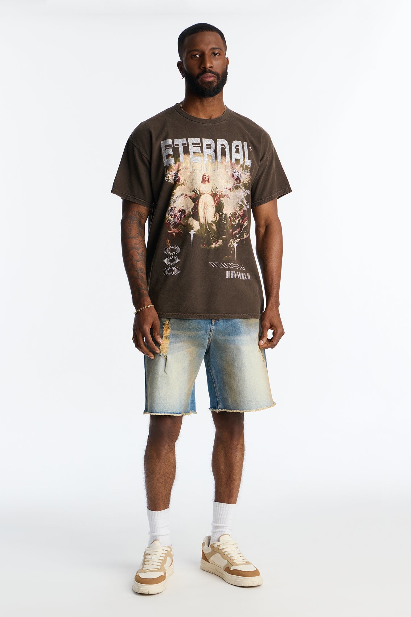 Lounge Relaxed Denim Shorts - Vintage Wash image 2