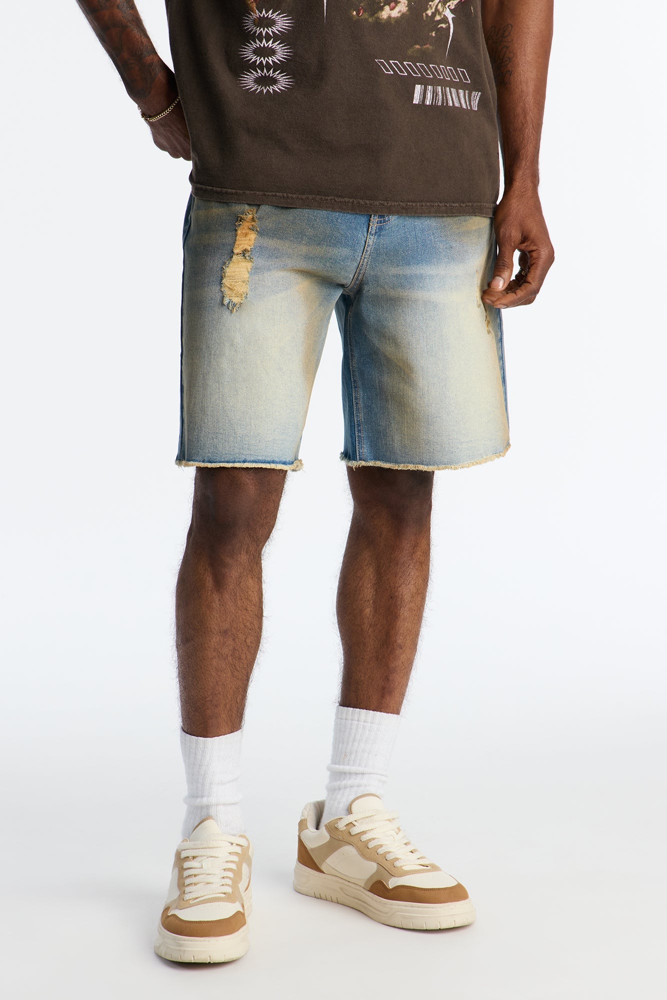 Lounge Relaxed Denim Shorts - Vintage Wash image 1