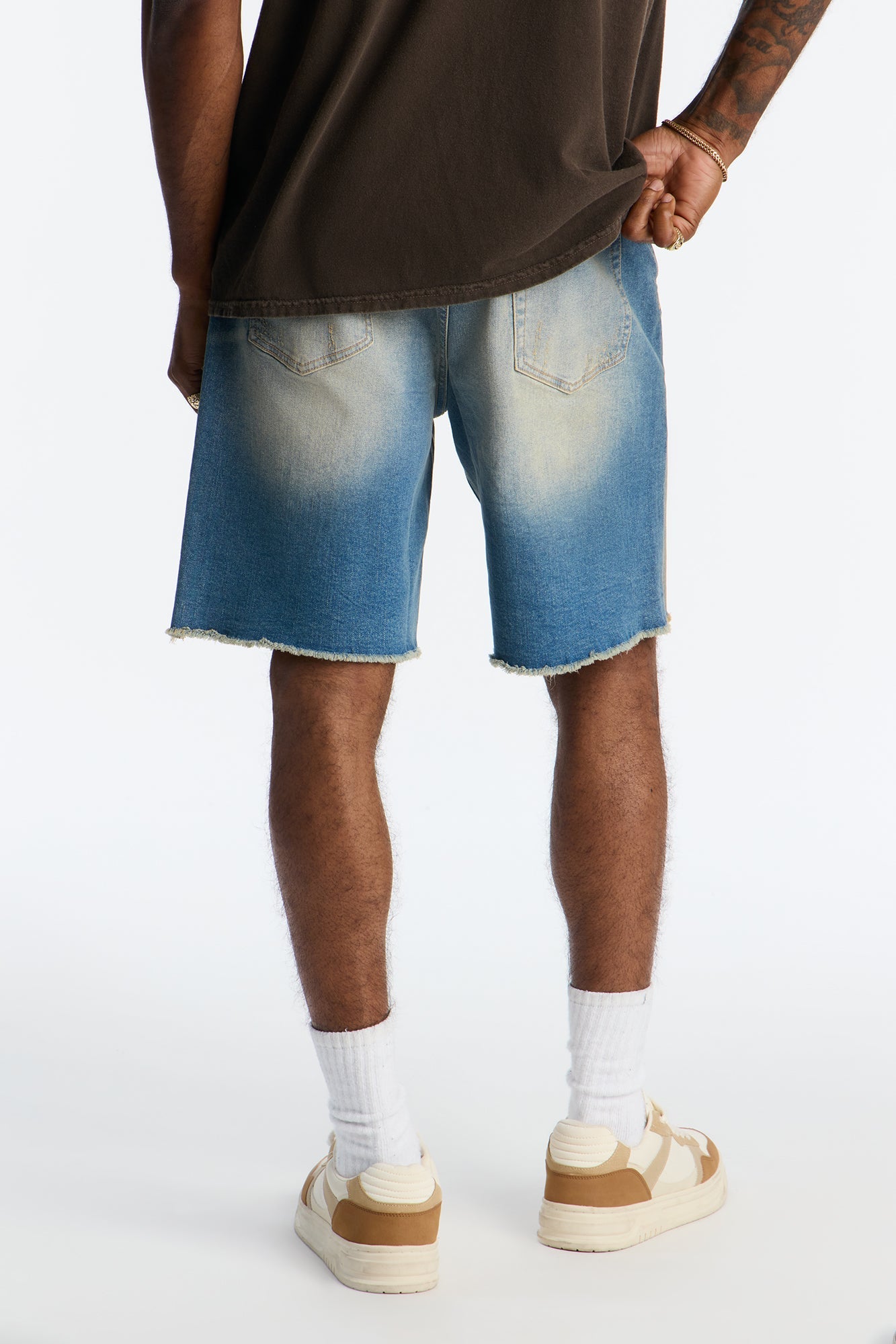 Lounge Relaxed Denim Shorts - Vintage Wash image 4