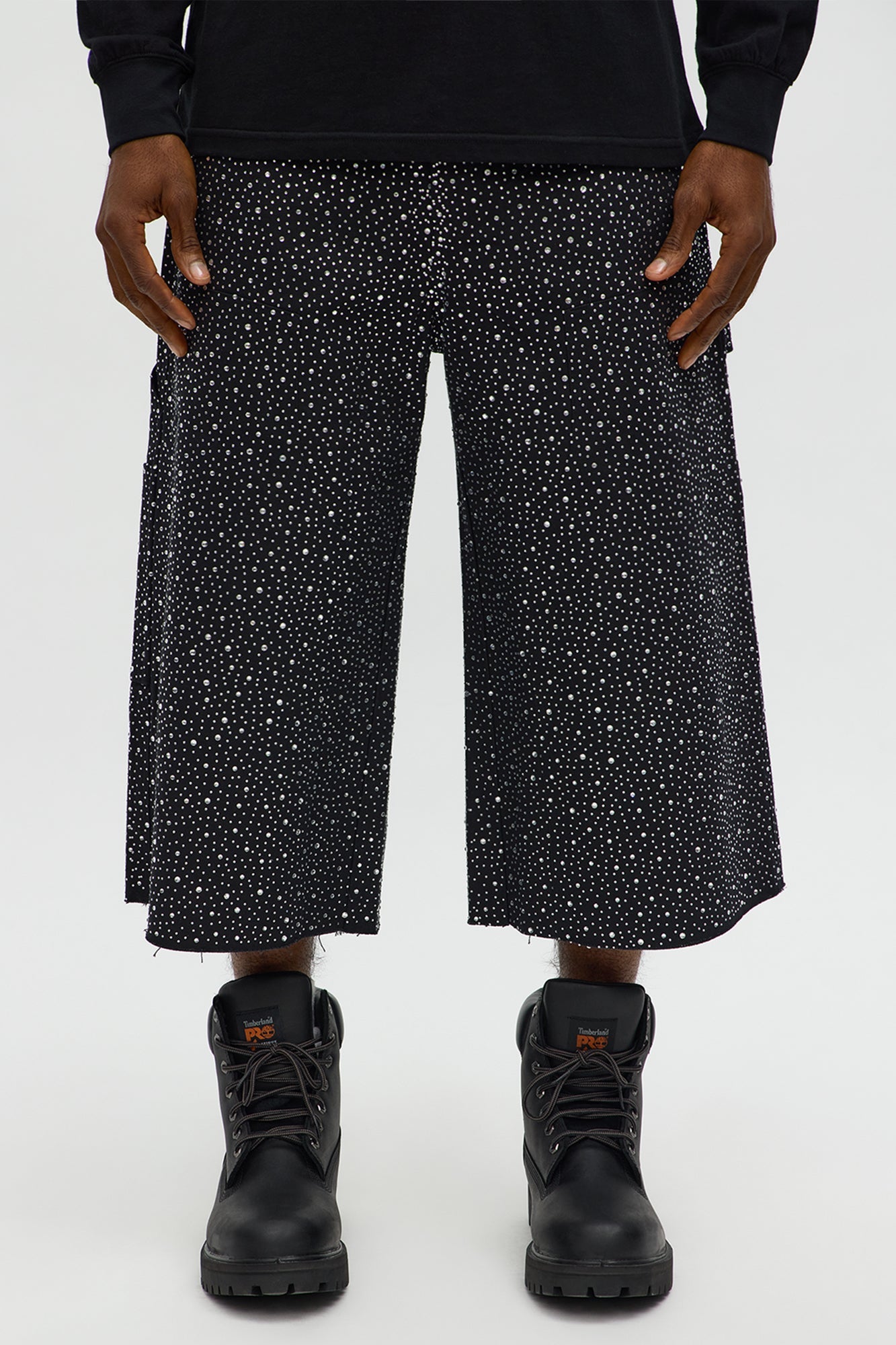 Extreme Baggy Flashing Lights Short - Black image 1