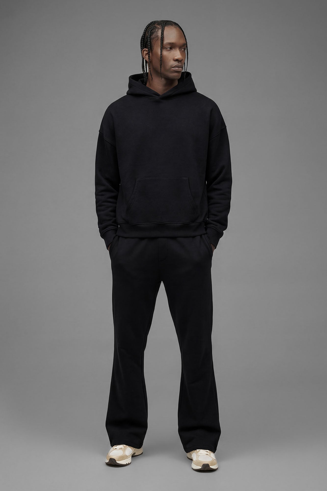 410 Slim Flare Sweatpants - Black image 1