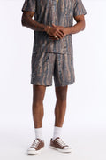 Relaxed Fragmented Realism Distressed Short - Brown image 1