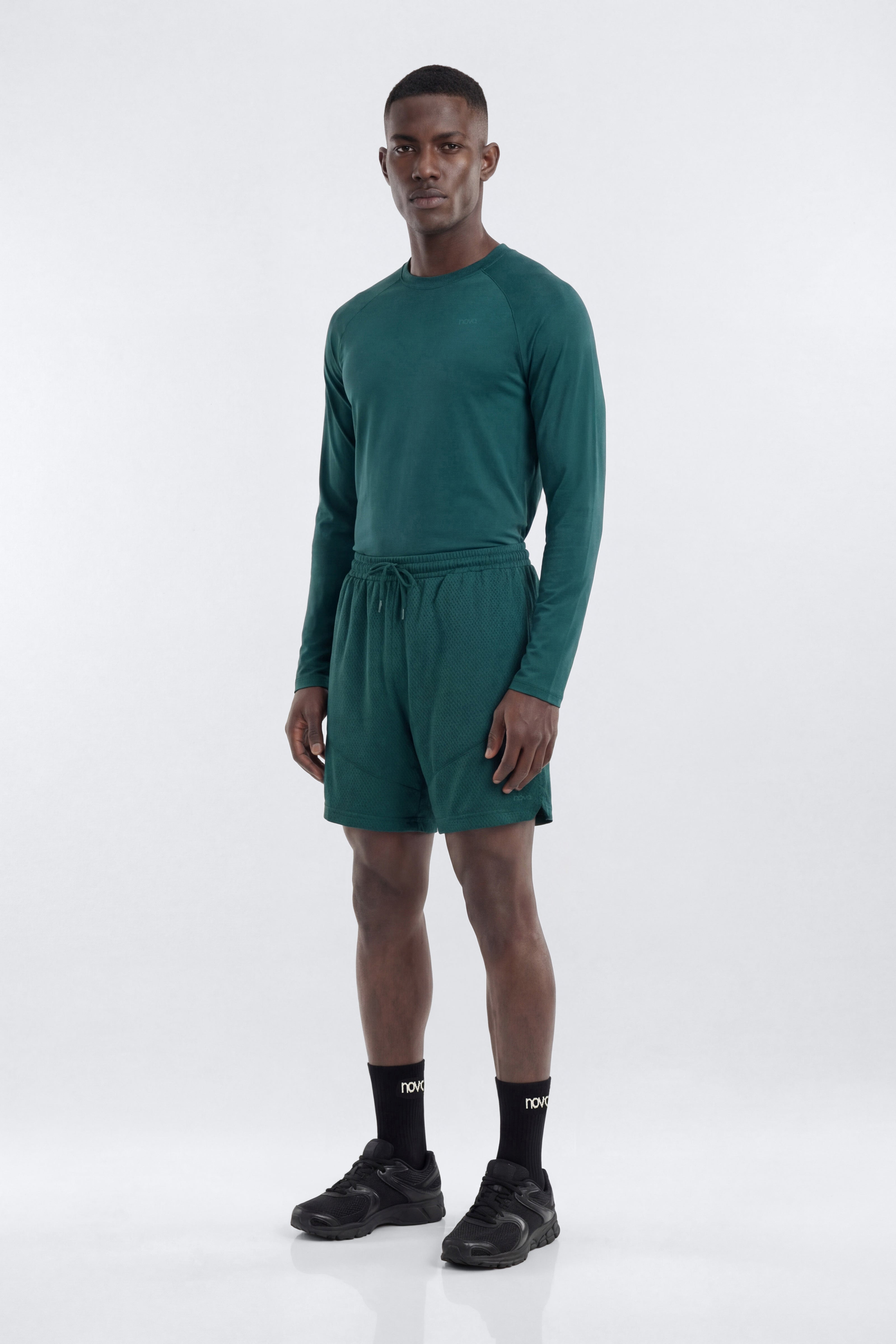 Athletic Mesh 7″ Basketball Shorts - Hunter Green image 1