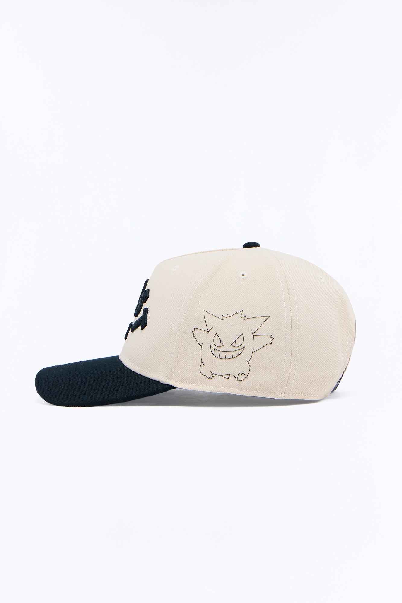 Pokemon Gengar Ghost Type Embroidered Baseball Hat - White image 1