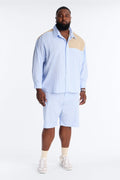Dual Tone Classic Stripe Relaxed Trouser Short - Blue image 1