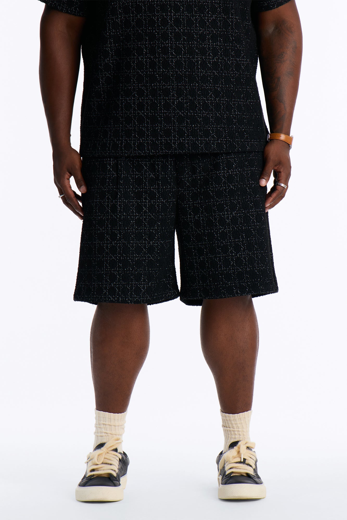 Static Textured Relaxed Short - Black image 1