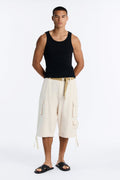 Belted Utility Baggy Cargo Short - Taupe image 1