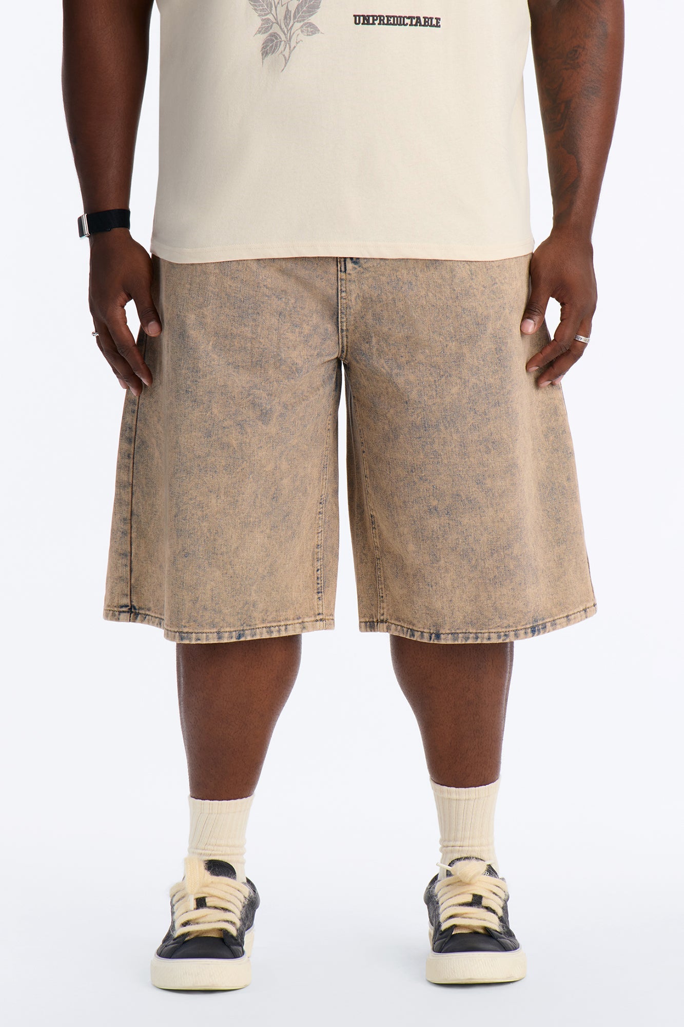 Sun Washed Baggy Denim Short - Vintage Wash image 1