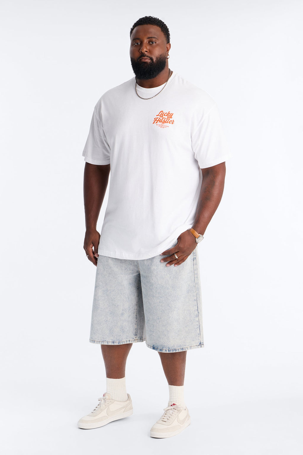 Miracle Wash Baggy Denim Short - Light Wash image 2
