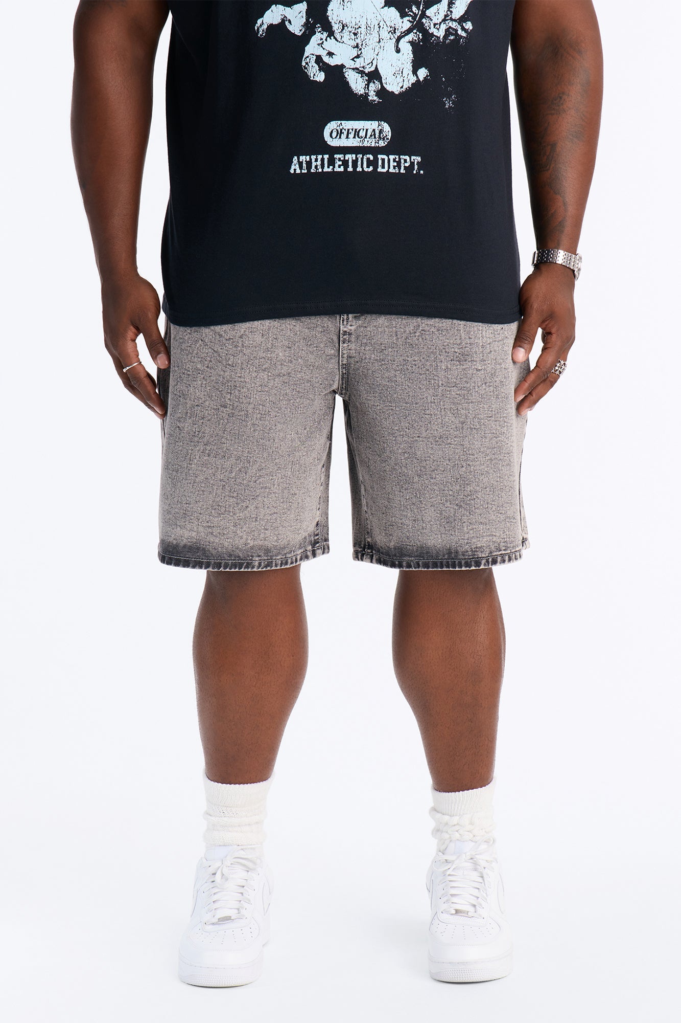 All Day Relaxed Denim Short - Washed Grey image 1