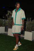Rushmore Knit Warmup Shorts - Green/combo image 1