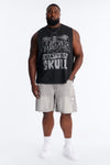 Essential Destroyed Relaxed Denim Short - Grey image 1