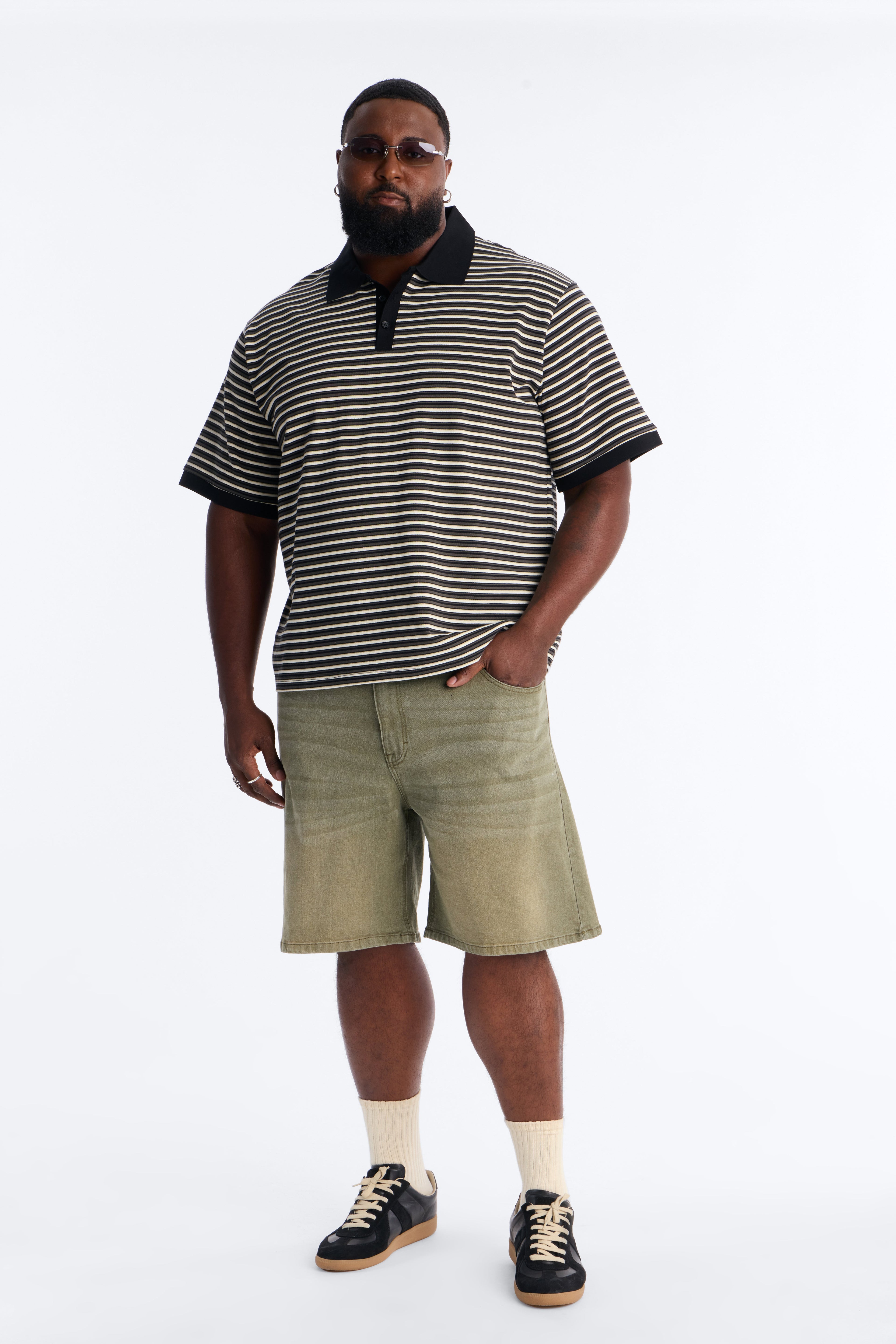 Essential Hue Relaxed Denim Short - Olive image 1