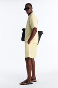 Relaxed Soho Weave Applique Textured Short - Yellow/combo image 1