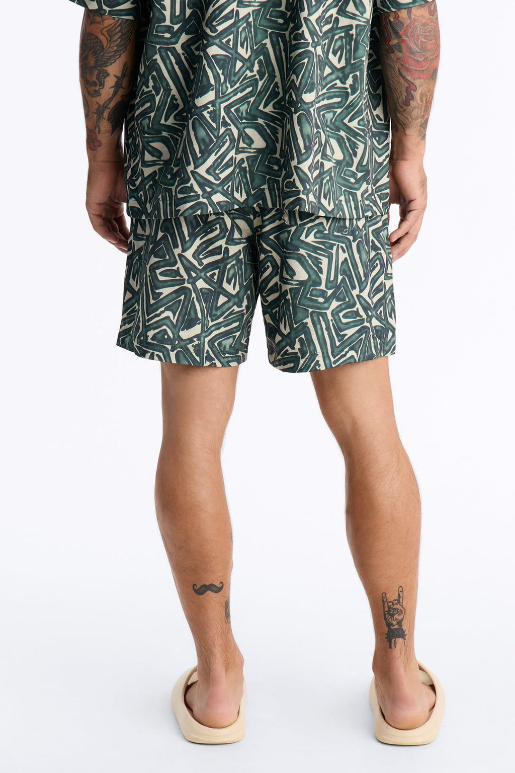 Tidal Vector Swim Trunk 7″ - Green/combo image 3