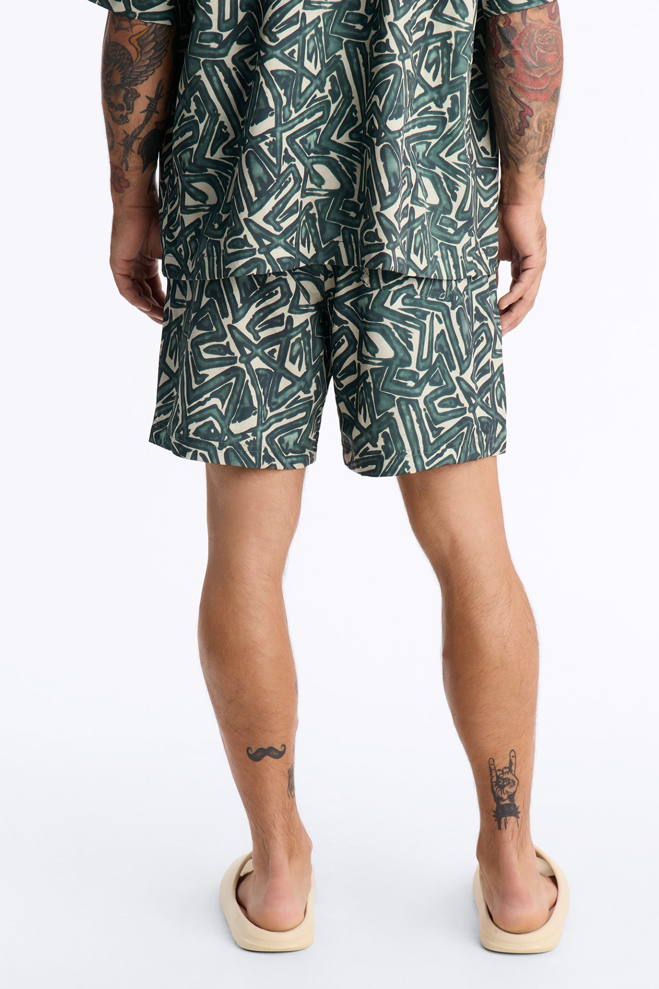 Tidal Vector Swim Trunk 7″ - Green/combo image 3