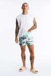 Tropical Palms Swim Trunk 4″ - Multi Color image 1