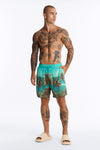 Palm Mirage Photoreal Swim Trunk 7″ - Blue/combo image 1