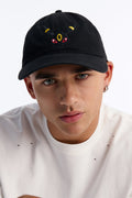 Pokemon Umbreon Embroidered Washed Baseball Hat - Black image 1