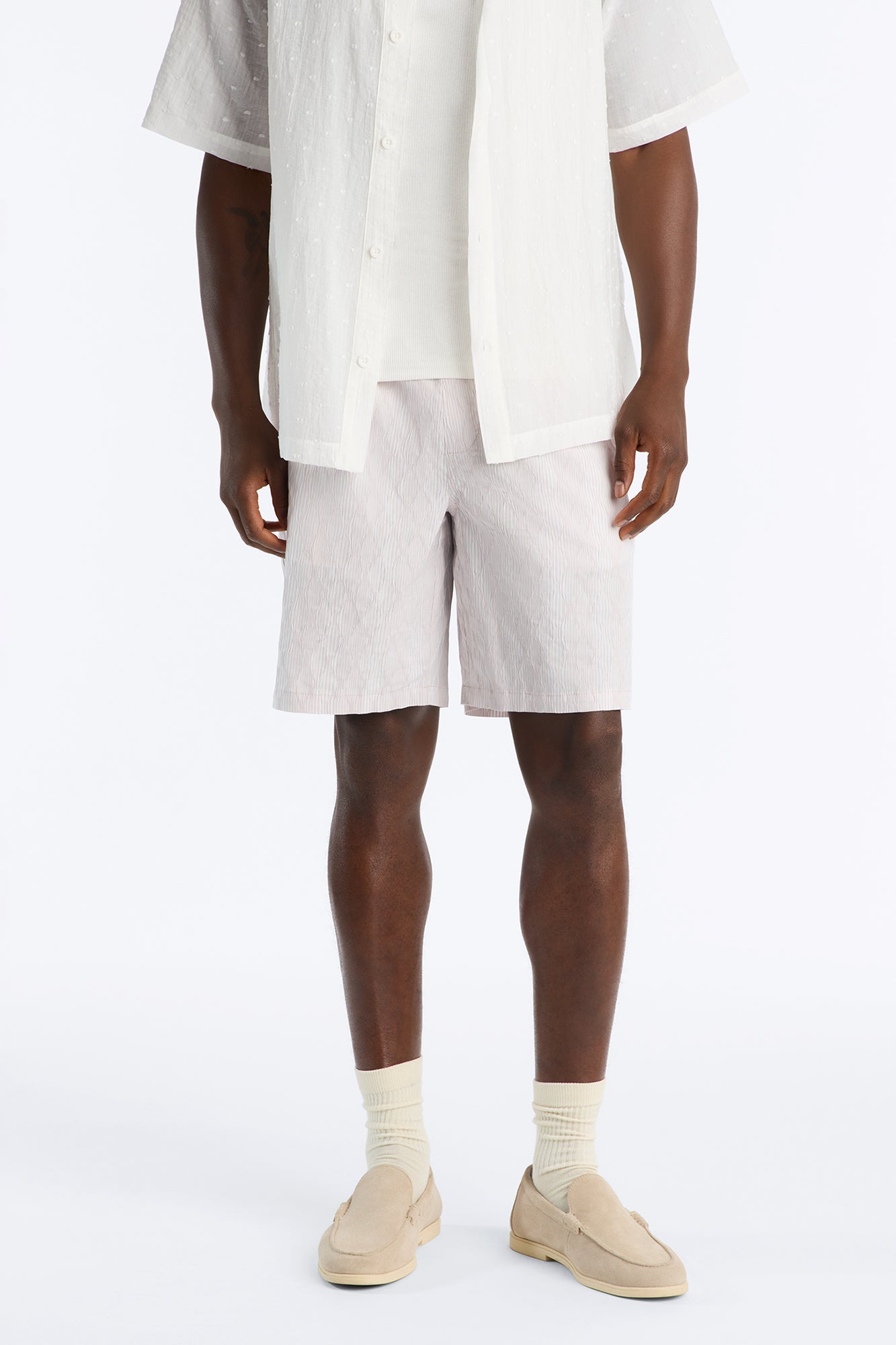 Harbor Stripe Relaxed Short - Mauve/combo image 1