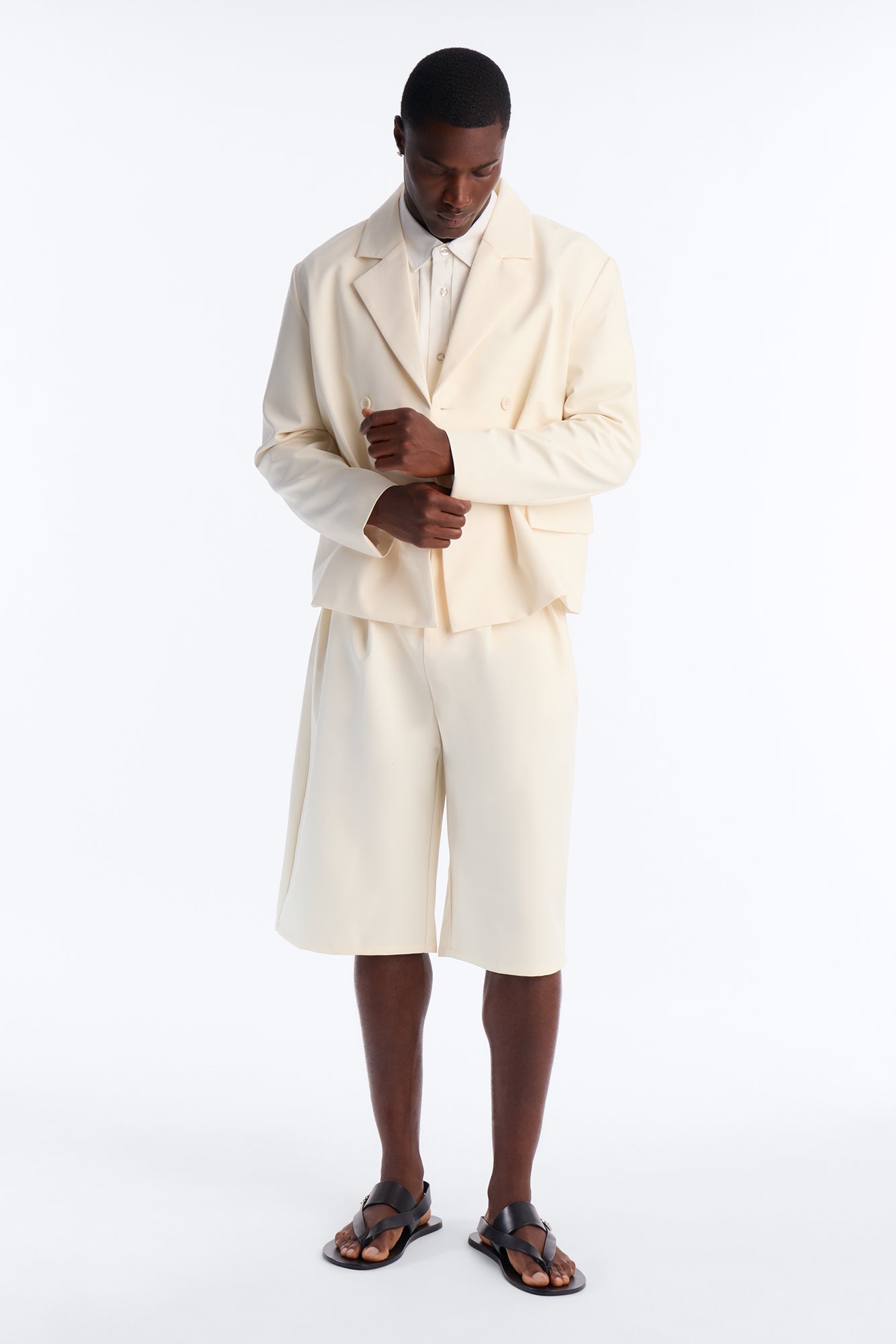 Laguna Baggy Trouser Short - Cream image 1