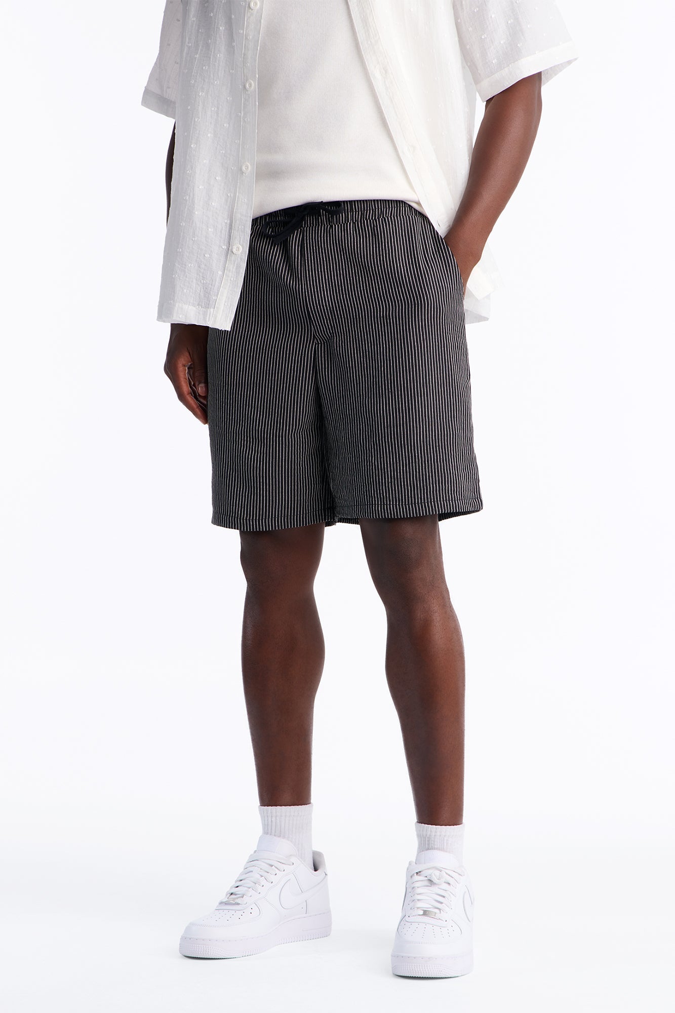 Eliot Striped Relaxed Short - Black/combo image 2