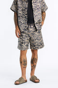 Onyx Leopard Relaxed Short - Khaki/combo image 1
