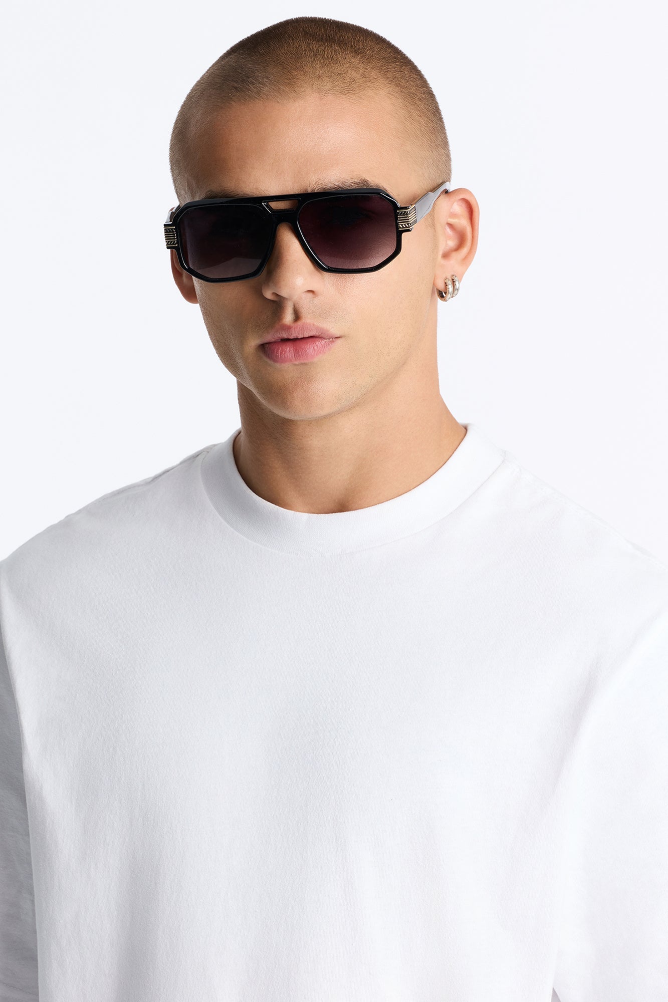 Bad Habits Aviator Sunglasses - Black image 1