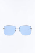Feel This Way Rimless Sunglasses - Gold/Blue image 1