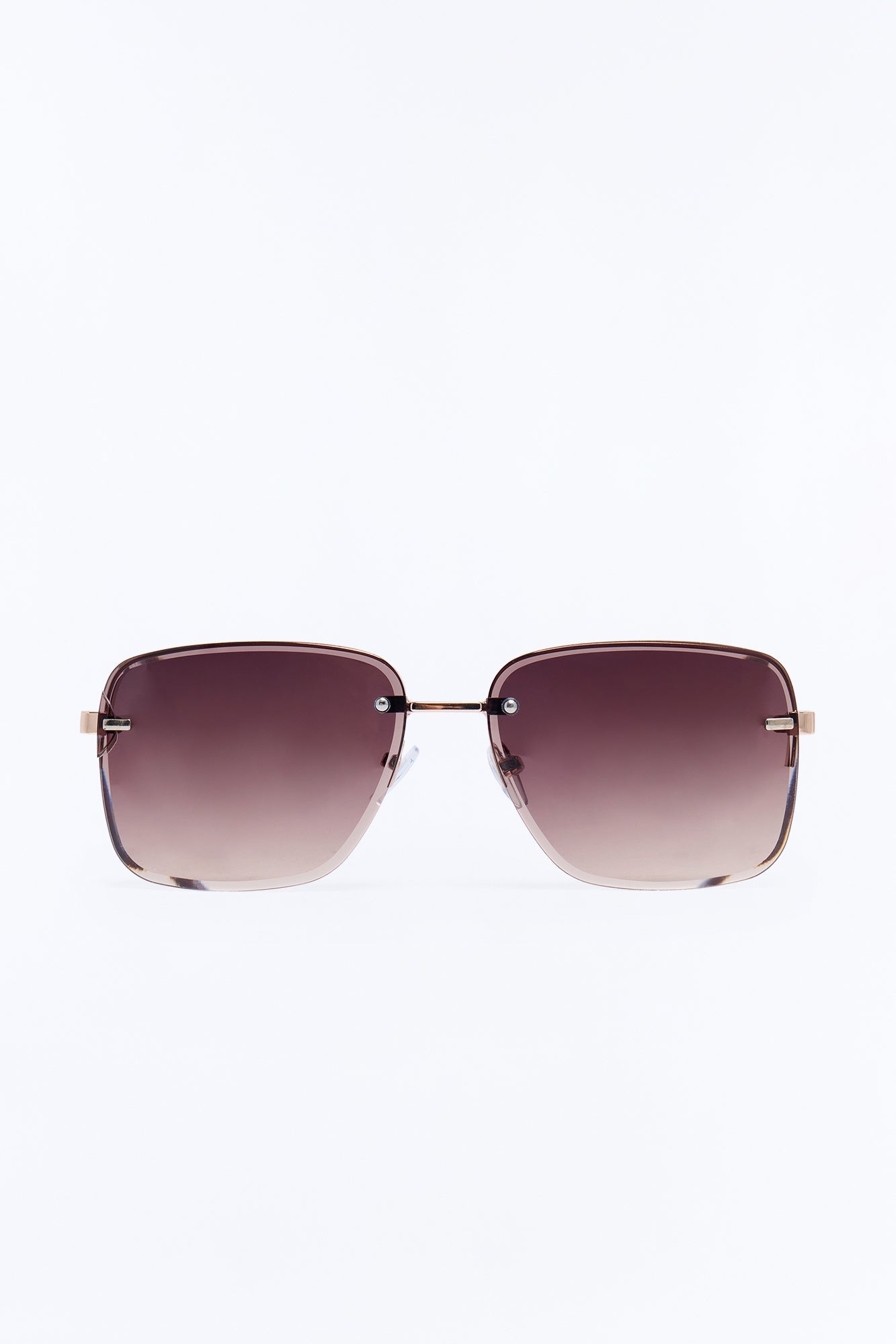 Feel This Way Rimless Sunglasses - Gold/Brown image 1