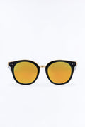 Feeling Nostalgic Round Sunglasses - Black/Orange image 1