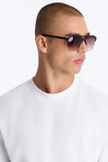 Show Face Aviator Sunglasses - Tortoise/Brown image 1