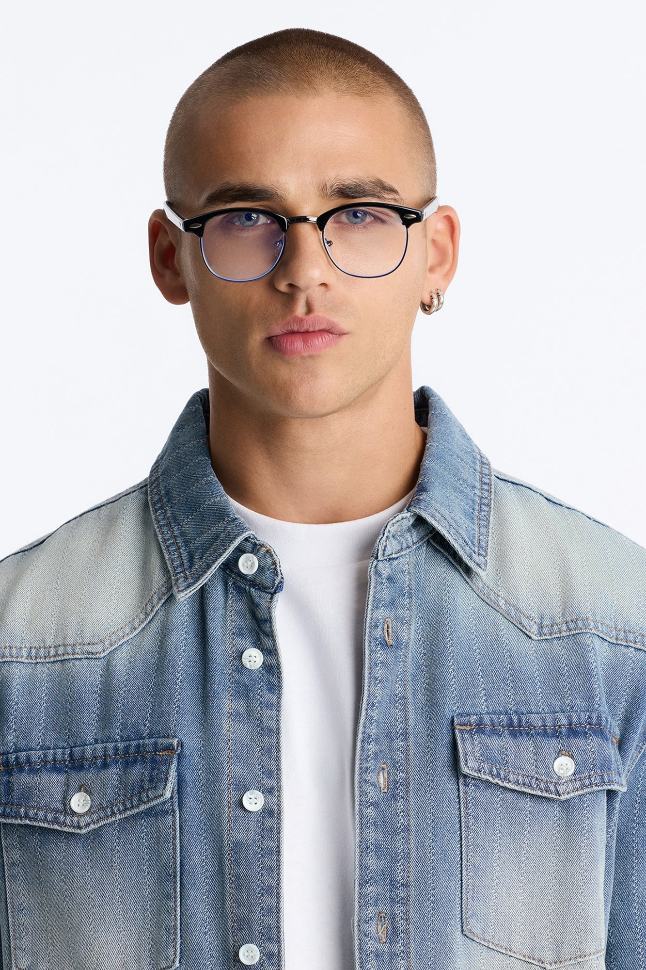 Come And Go Clear Lens Sunglasses - Black image 1