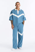 Soft Mode French Terry Baggy Pant - Blue/combo image 1