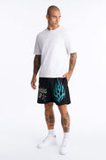 Burning Up For You Relaxed Sweat Short - Black/combo image 1