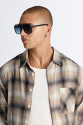 Waiting For You Aviator Sunglasses - Grey/Blue image 1