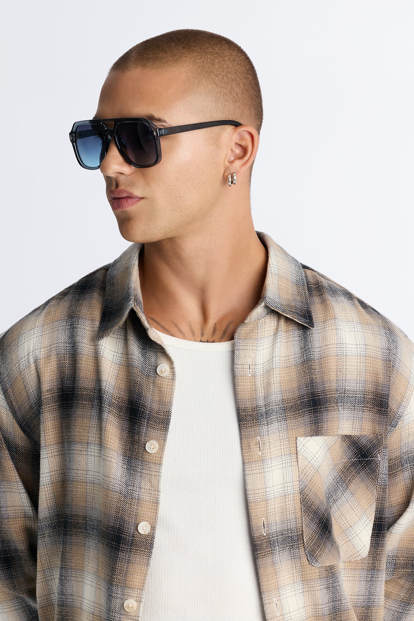 Waiting For You Aviator Sunglasses - Grey/Blue image 1